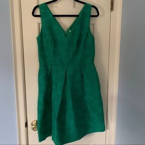 Jcrew jacquard V-neck dress